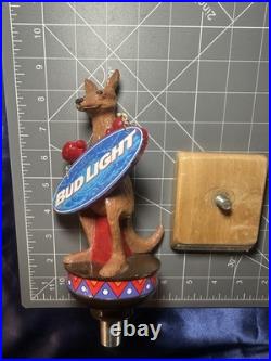Bud Light Boxing Kangaroo Beer Tap Handle Rare Figural Draft Tap Handle