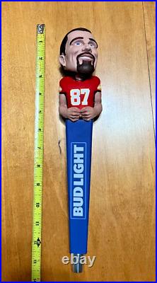 Bud Light Travis Keelce Bobble Head Tap Handle Knob Top Kansas City Chiefs Rare