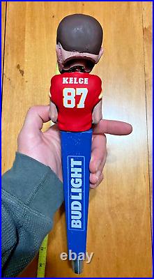 Bud Light Travis Keelce Bobble Head Tap Handle Knob Top Kansas City Chiefs Rare