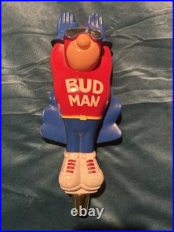 Bud Man Vintage Tap Handle Budweiser Beer Man Cave Accessory, 9.5 Inch