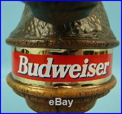 Budweiser Clydesdale Horse 3D Firgural Wooden Beer Tap Handle 9 & Display Stand