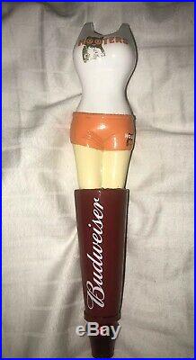 Budweiser HOOTERS tap handle New In Box. RARE and COOL Waitress