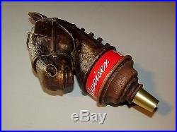 Budweiser Horse with Blinders Clydesdale Classic vintage Beer Tap Handle lot