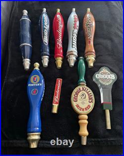Budweiser Lot of 9 Beer Tap Handles/Knobs Bud Light Coors Foster's O'Doul's