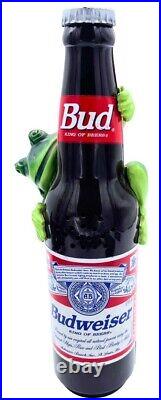 Budweiser Talking Frog Bottle 3D Beer Tap Handle (see video)