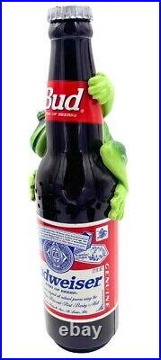 Budweiser Talking Frog Bottle 3D Beer Tap Handle (see video)