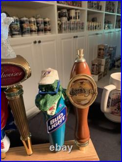 Budweiser Tap Handle Lot with Bud Man, Bud Light Knobs, Breweriana Theme