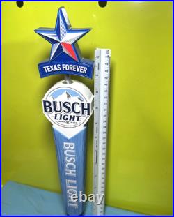 Busch Light BEER Tap Handle 14 Tall Brand NEW TEXAS Forever LONE STAR Topper