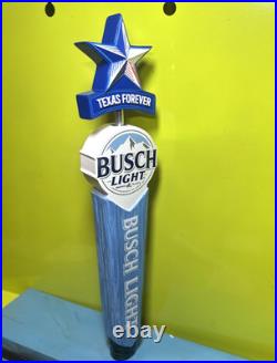 Busch Light BEER Tap Handle 14 Tall Brand NEW TEXAS Forever LONE STAR Topper