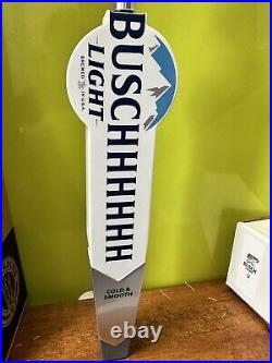 Busch Light BEER Tap Handle & BASS Topper 15 Tall with Topper On NEW FISHING
