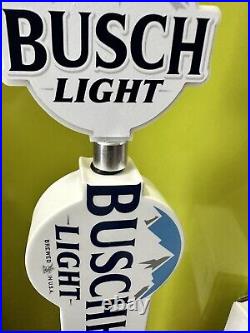 Busch Light BEER Tap Handle & BASS Topper 15 Tall with Topper On NEW FISHING