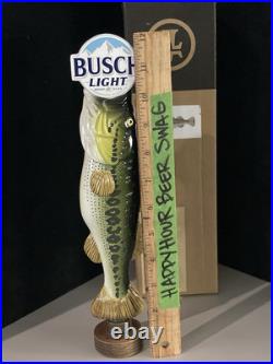 Busch Light Bass Fishing Beer Tap Handle Reel One In Kegerator Lot Pull