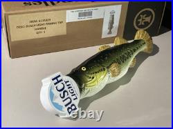 Busch Light Bass Fishing Beer Tap Handle Reel One In Kegerator Lot Pull