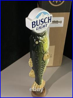 Busch Light Bass Fishing Beer Tap Handle Reel One In Kegerator Lot Pull
