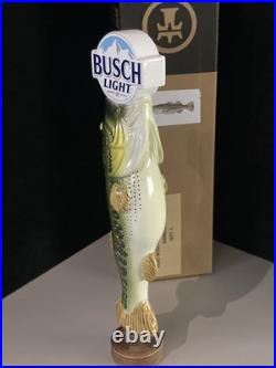 Busch Light Bass Fishing Beer Tap Handle Reel One In Kegerator Lot Pull