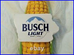 Busch Light State Of Iowa Shaped Logo Ear Of Corn Tap Handle Buschhhhh Light