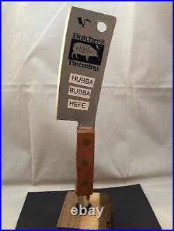 Butcher's Hubba Bubba Hefe Beer Tap Handle Figural Butcher Knife Beer Tap Handle