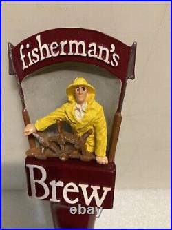 CAPE ANN BREWING FISHERMANS BREW draft beer tap handle. MASSACHUSETTS
