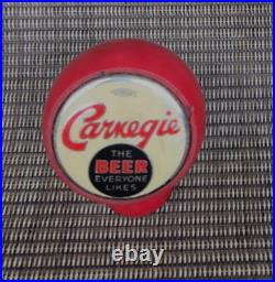 CARNEGIE BEER Round Ball Tap Knob Chartiers Valley Duquesne Pittsburgh PA