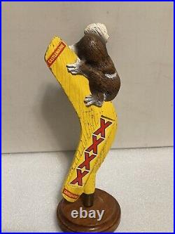 CASTLEMAINE KOALA HANGING ON A BOOMERANG draft beer tap handle. AUSTRALIA