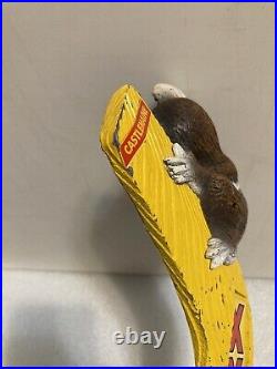 CASTLEMAINE KOALA HANGING ON A BOOMERANG draft beer tap handle. AUSTRALIA