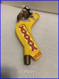 CASTLEMAINE KOALA HANGING ON A BOOMERANG draft beer tap handle. AUSTRALIA
