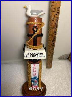 CATAWBA ISLAND BREWING NAUTICAL SEAGULL ON A PILING draft beer tap handle. OHIO