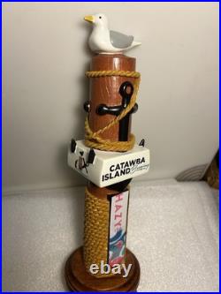 CATAWBA ISLAND BREWING NAUTICAL SEAGULL ON A PILING draft beer tap handle. OHIO