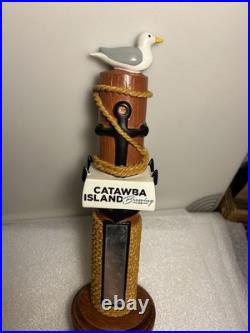 CATAWBA ISLAND BREWING NAUTICAL SEAGULL ON A PILING draft beer tap handle. OHIO