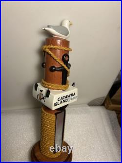 CATAWBA ISLAND BREWING NAUTICAL SEAGULL ON A PILING draft beer tap handle. OHIO