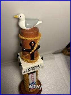 CATAWBA ISLAND BREWING NAUTICAL SEAGULL ON A PILING draft beer tap handle. OHIO