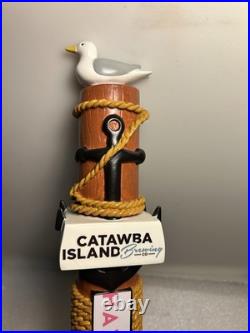 CATAWBA ISLAND BREWING NAUTICAL SEAGULL ON A PILING draft beer tap handle. OHIO