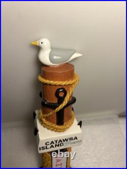 CATAWBA ISLAND BREWING NAUTICAL SEAGULL ON A PILING draft beer tap handle. OHIO