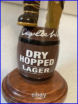 CHARLIE WELLS DRY HOPPED LAGER INKED BREWMASTER Draft beer tap handle. ENGLAND