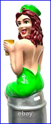 CITY STEAM NAUGHTY NURSE IPA- PIN-UP on KEG BEER TAP HANDLE (Rare) GREEN