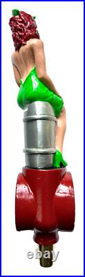 CITY STEAM NAUGHTY NURSE IPA- PIN-UP on KEG BEER TAP HANDLE (Rare) GREEN
