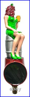 CITY STEAM NAUGHTY NURSE IPA- PIN-UP on KEG BEER TAP HANDLE (Rare) GREEN