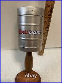 COORS LIGHT 1/2 BARREL KEG PARTY BEER KEG WITH BONUS Draft beer tap handle. USA