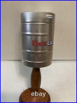 COORS LIGHT 1/2 BARREL KEG PARTY BEER KEG WITH BONUS Draft beer tap handle. USA
