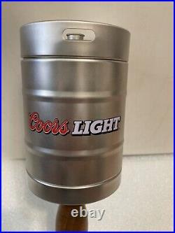 COORS LIGHT 1/2 BARREL KEG PARTY BEER KEG WITH BONUS Draft beer tap handle. USA