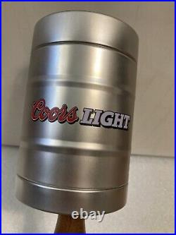 COORS LIGHT 1/2 BARREL KEG PARTY BEER KEG WITH BONUS Draft beer tap handle. USA