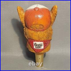 COORS LIGHT BEER WOLF Draft Tap Handle Cartoon Wolf Trucker Hat