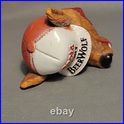 COORS LIGHT BEER WOLF Draft Tap Handle Cartoon Wolf Trucker Hat