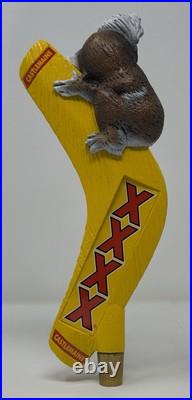 Castlemaine XXXX Boomerang Koala Bear 10.25 Beer Tap Handle NOS
