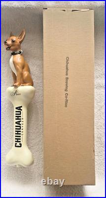 Chihuahua Cerveza Rico Lager Figural Beer Tap Handle Rare Chihuahua Puppy Dog