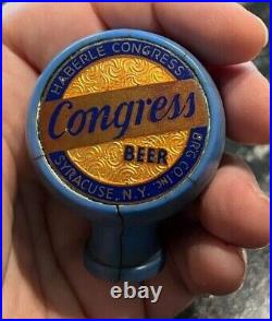 Congress Beer Ball Tap Knob / Handle Haberle Congress Brewing Co Syracuse Ny