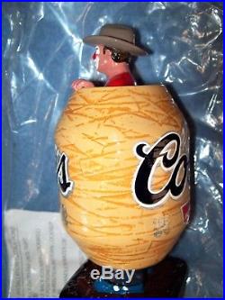 Coors Banquet Rodeo Clown Figural Beer Tap Handle-Bobble head PRCA New No Box