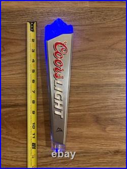 Coors Light Beer Tap Handle Knob Keg Draft Bar Top Metal Battery Light Up LED