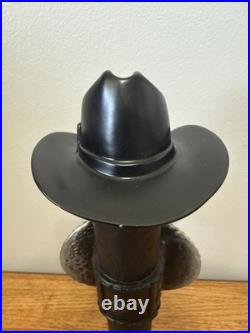 Coors Original Tap Handle Cowboy Hat Belt Buckle Black Rare 11 Nice Man Cave
