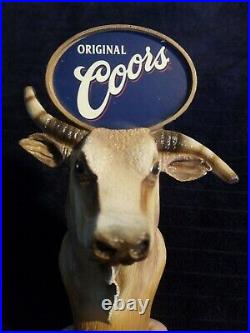 Coors bull vintage beer tap handle